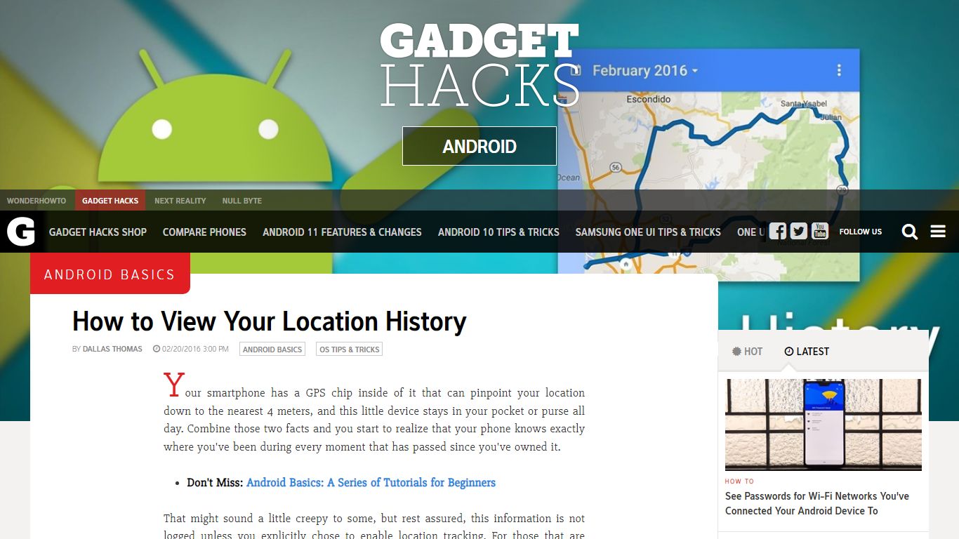 Android Basics: How to View Your Location History