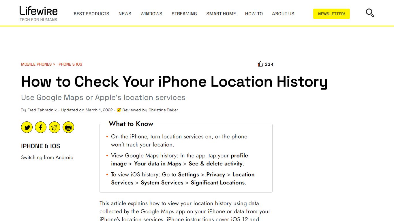 How to Check Your iPhone Location History - Lifewire