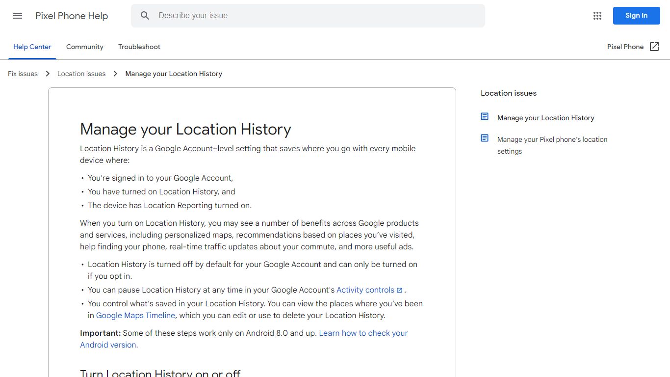 Manage your Location History - Pixel Phone Help - Google